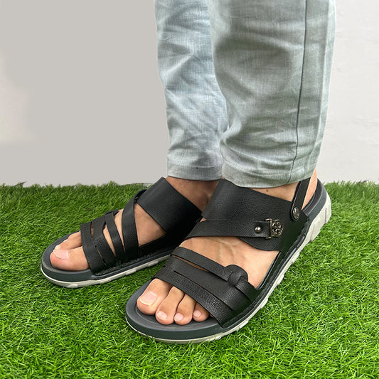 Synthetic leather sandal FT-1441