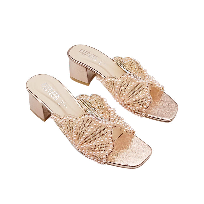 Fancy Pearl Slippers FT- 444