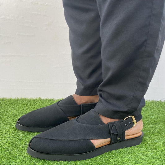 Black Suede Peshawari FT-920