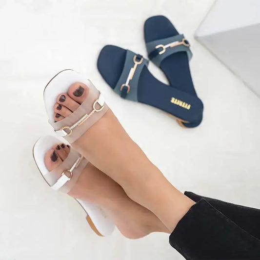 Buckle Flat Slippers FT-12 - Flat Chappal