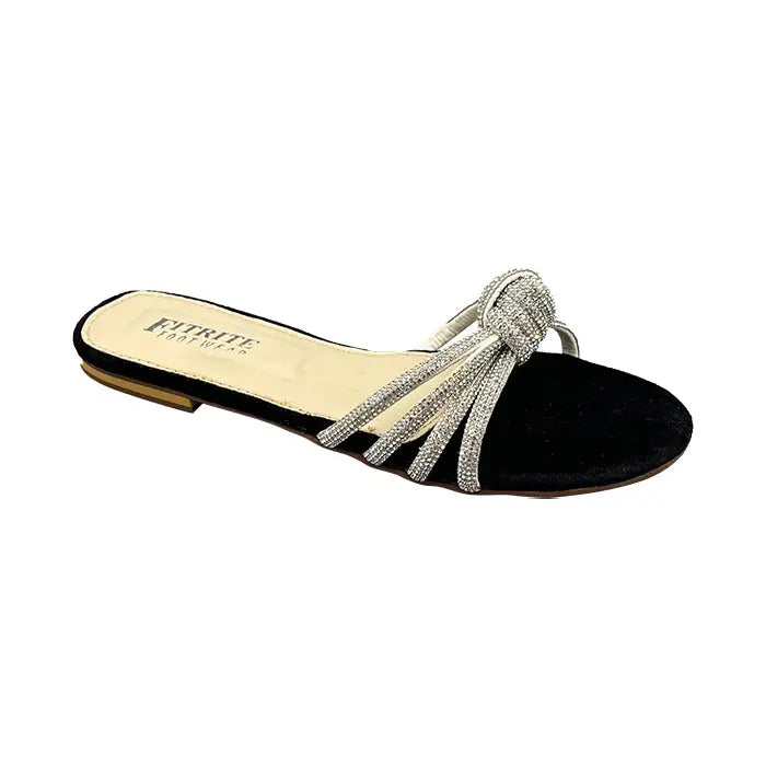 Fancy Slippers FT-1131 - Black / 36 - Flat Chappal
