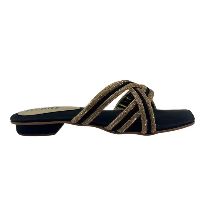 Fancy stones flat slipper FT- 1111 - Flat Chappal