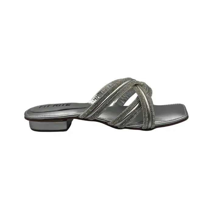 Fancy stones flat slipper FT- 1111 - Flat Chappal