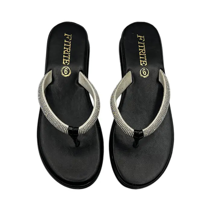 Flat Chappal 134 - Black / 36 - flat