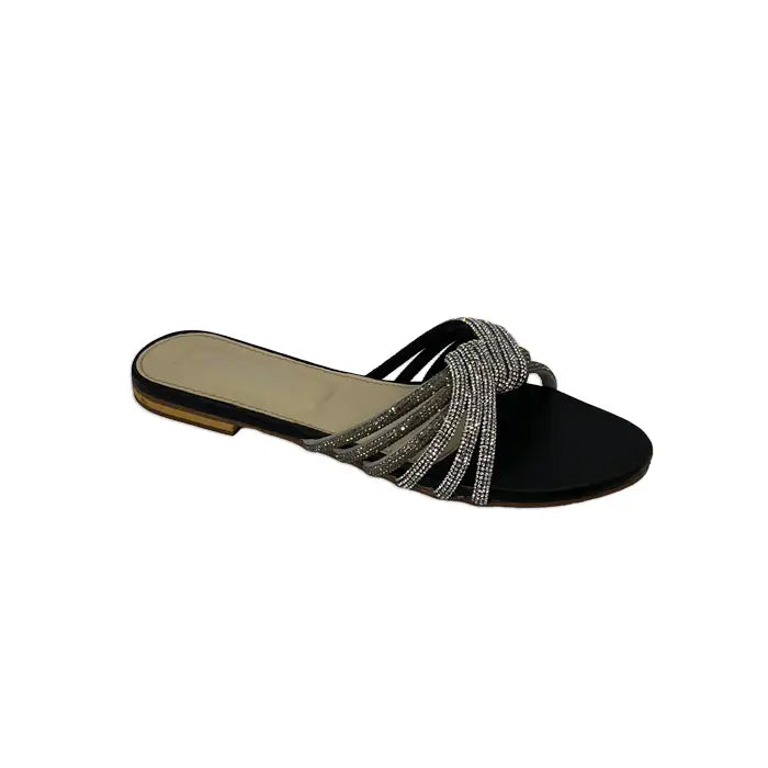 Flat Fancy Chapapl FT-1128 - Black / 36 - Flat Chappal