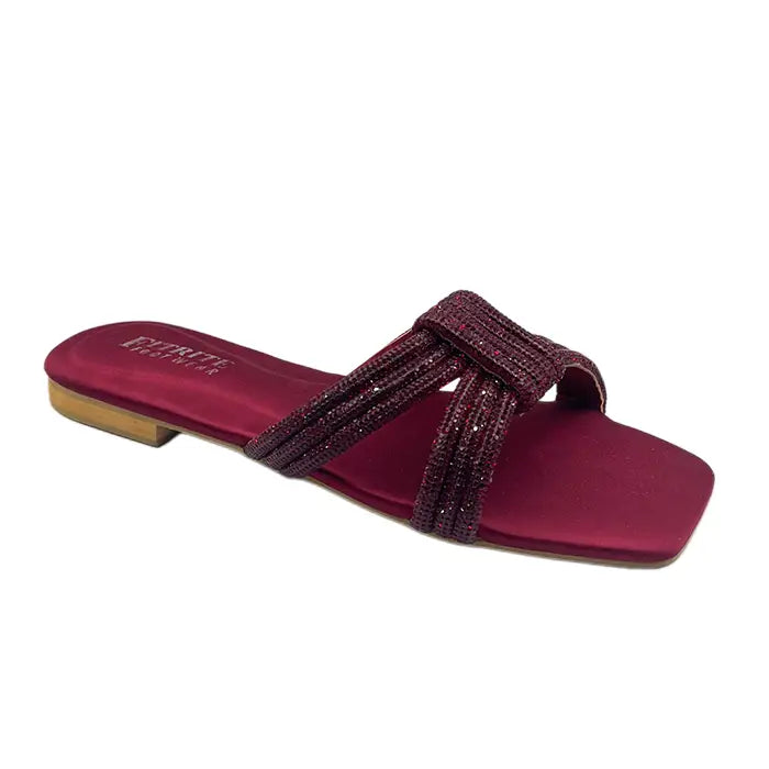 Funccy Slipper FT-1117 - Mehroon / 36 - Flat Chappal