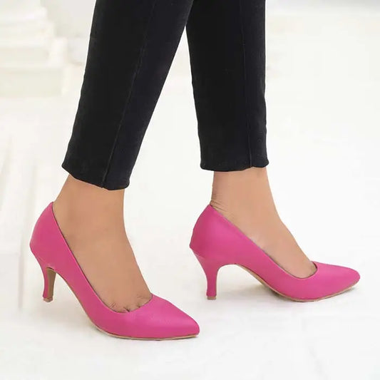 Heel Coat Shoes FT-1075 - Pink / 36 - Coat shoe