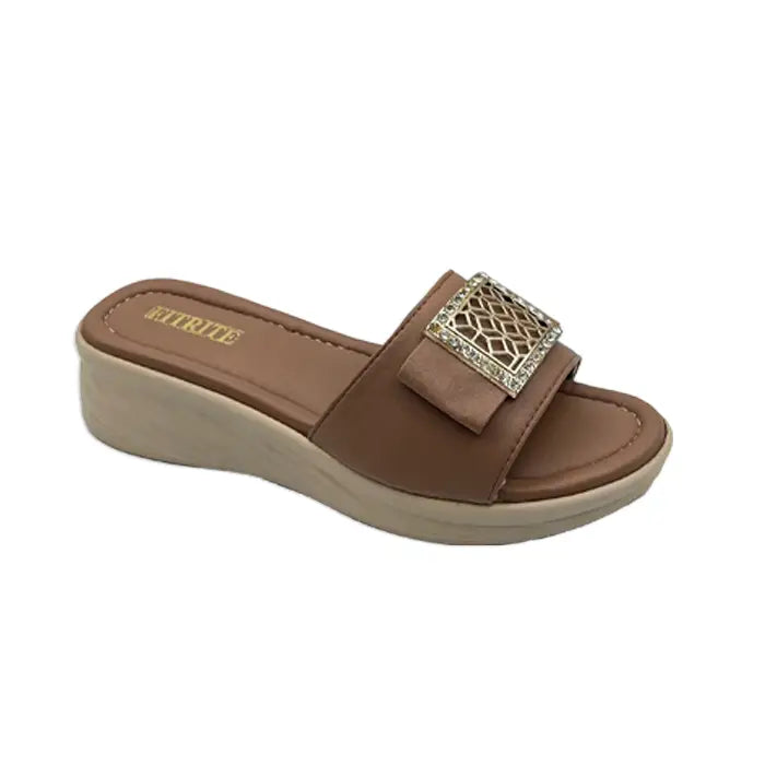 Wedges Slipper FT-215 - Brown / 37 - Slipers