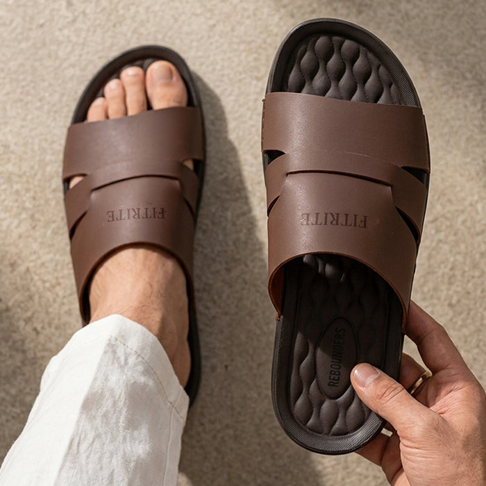 Premium Leather Slippers - FT 38