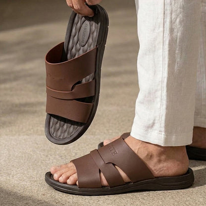 Premium Leather Slippers - FT 38