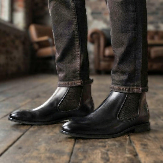Half long leather  Chelsea Boots FT-1220