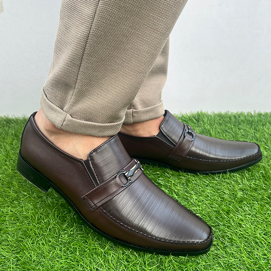 Synthetic Leather Shoes FT- 724 - Brown / 39 - shoe