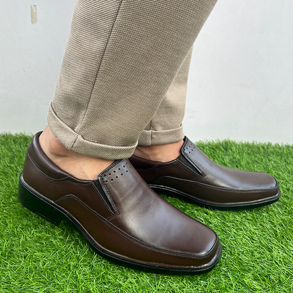 Formal Moccasin Leather Shoes FT-692 - Brown / 39 - Shoe