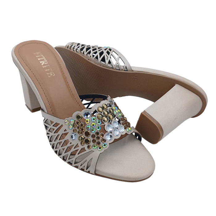 Block Heel Imported StonescSandals FT-653