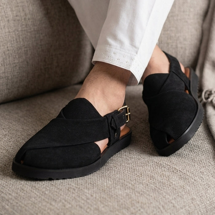 Black Suede Peshawari FT-920