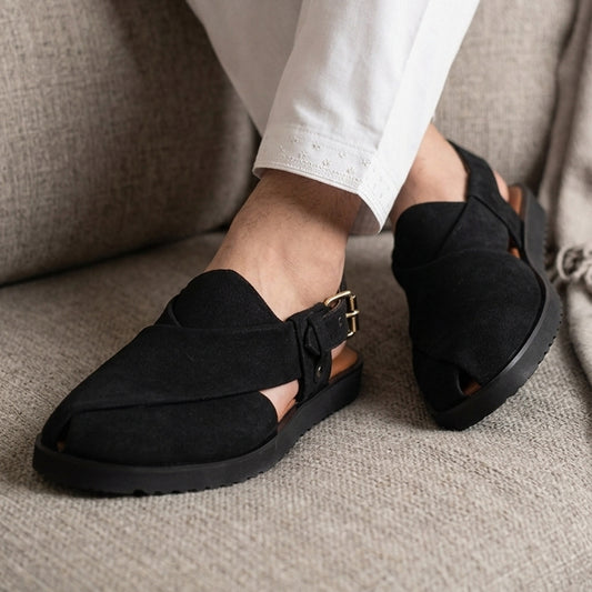 Black Suede Peshawari FT-920