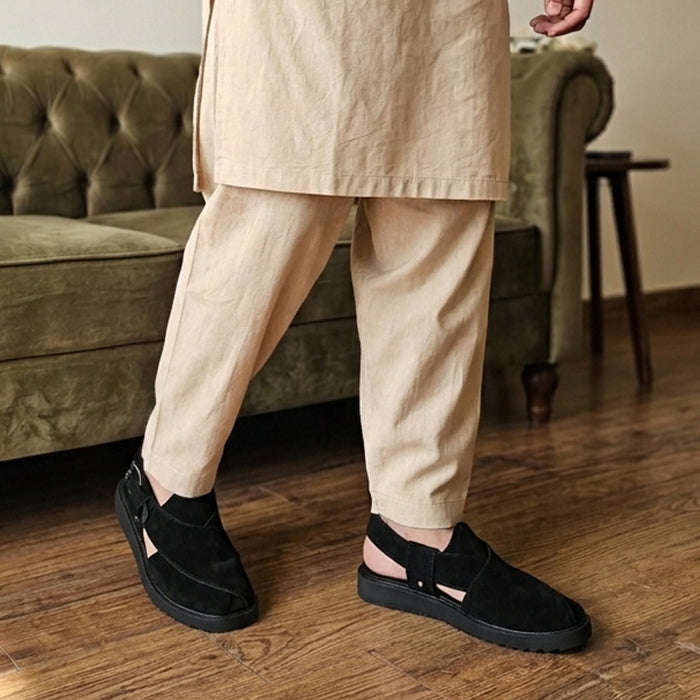 Black Suede Peshawari FT-920