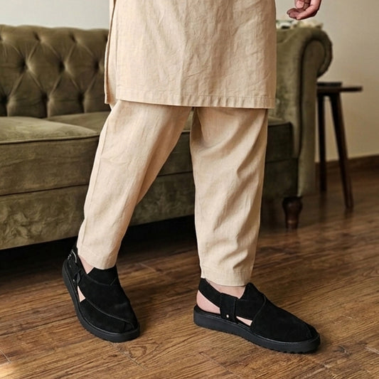 Black Suede Peshawari FT-920