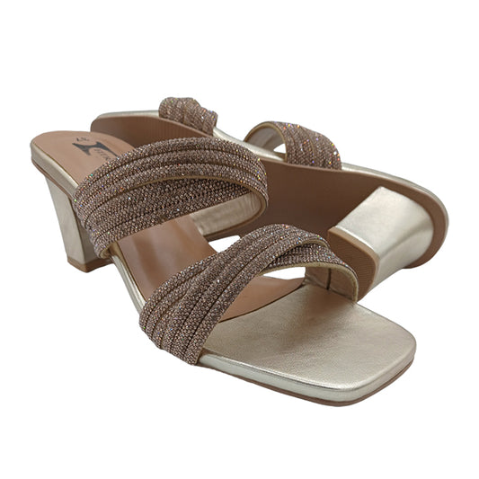 Block Heel Imported Stone Sandals FT-465