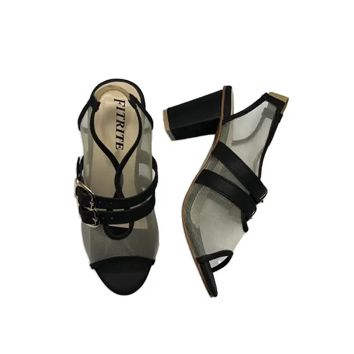Block Heel Net Sandal FT-902 - Heel