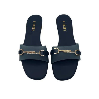 Buckle Flat Slippers FT-12 - Flat Chappal