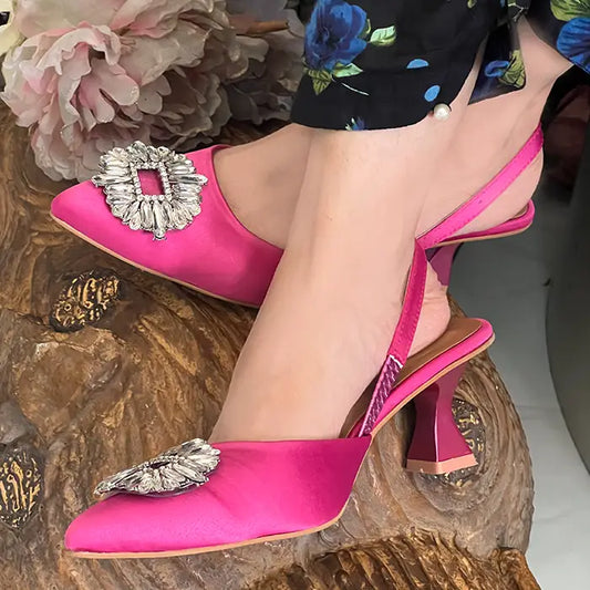 Christina Slingback Heeled Sandals 811 - Heel
