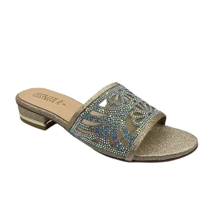 Fancy Slipper FT-1113 - Golden` / 36 - Slippers