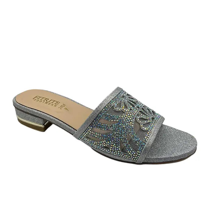 Fancy Slipper FT-1113 - Silver / 36 - Slippers