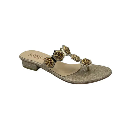 Flat Chappal FT-108 - Golden / 36 - Flat Chappal
