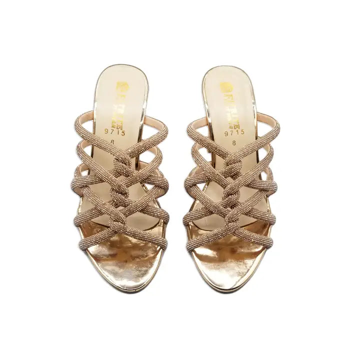 Peach Wedding Bridal Slip On Heels 505 - Heel