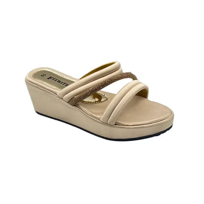 Wedge Slippers For Girls 327 - Beige / 36 - comforts