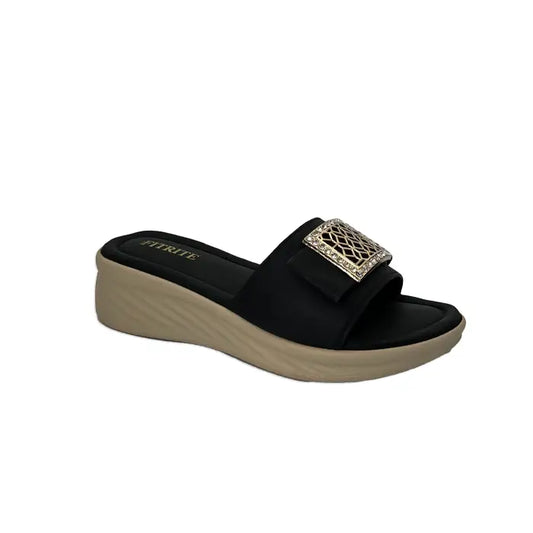 Wedges Slipper FT-215 - Black / 36 - Slipers